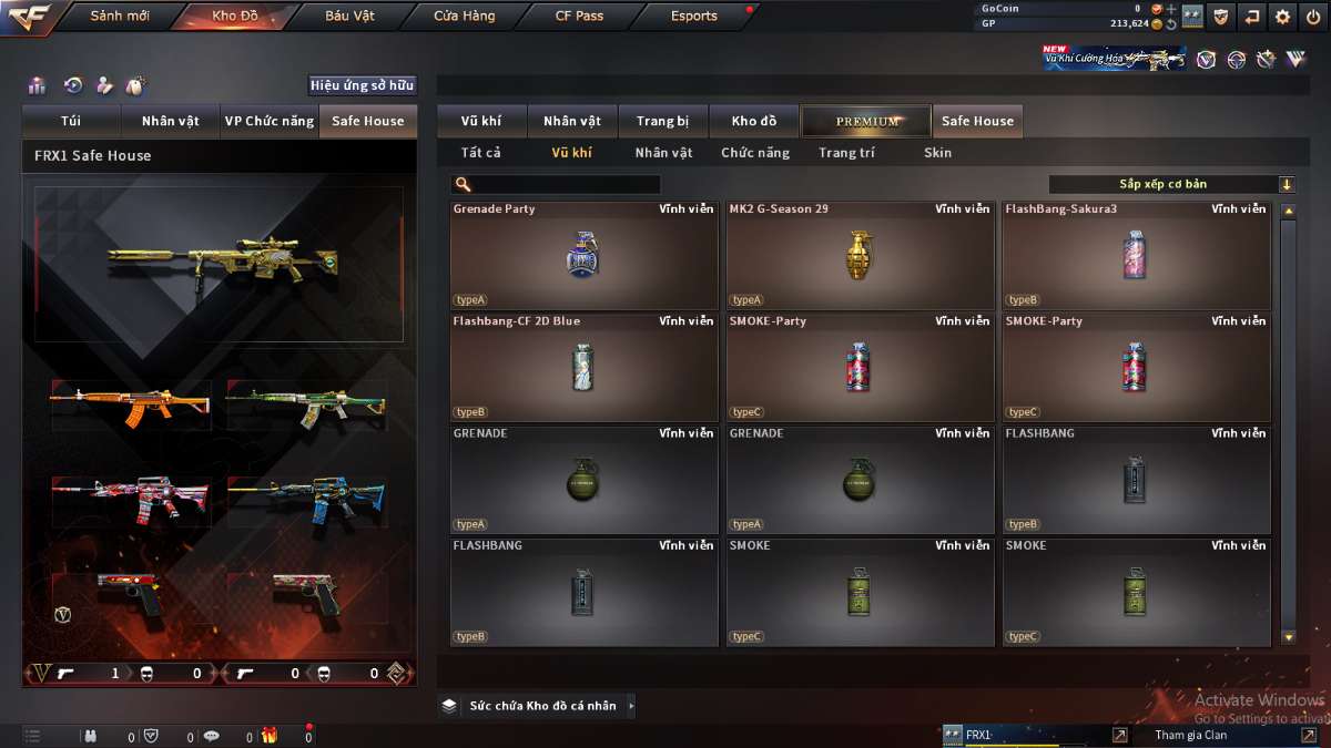 shop acc cf uy tin gia re